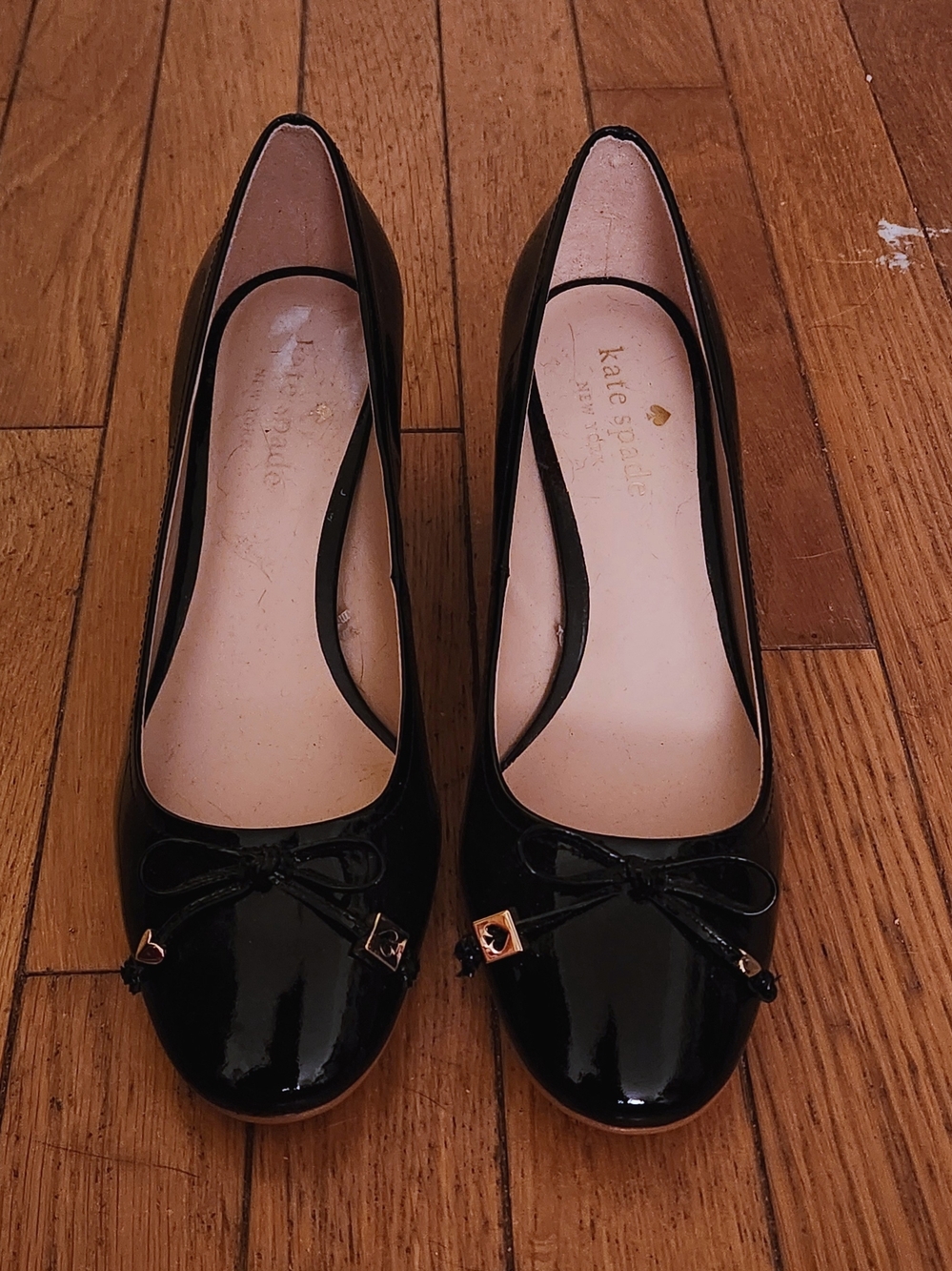 Kate Spade Black Patent Leather Block Heel Pump
